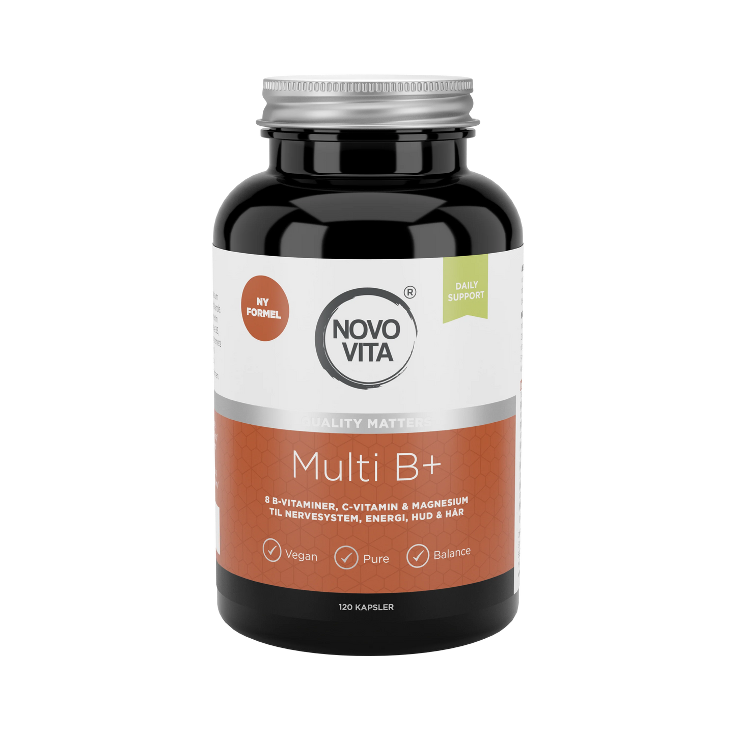 Multi B+ – Complex de vitamine B + vitamina C + magneziu + colină + inozitol - 120 de capsule
