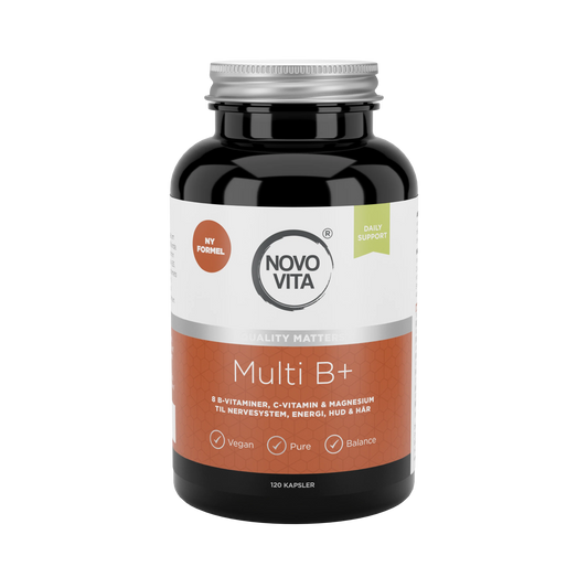 Multi B+ – Complex de vitamine B + vitamina C + magneziu + colină + inozitol - 120 de capsule