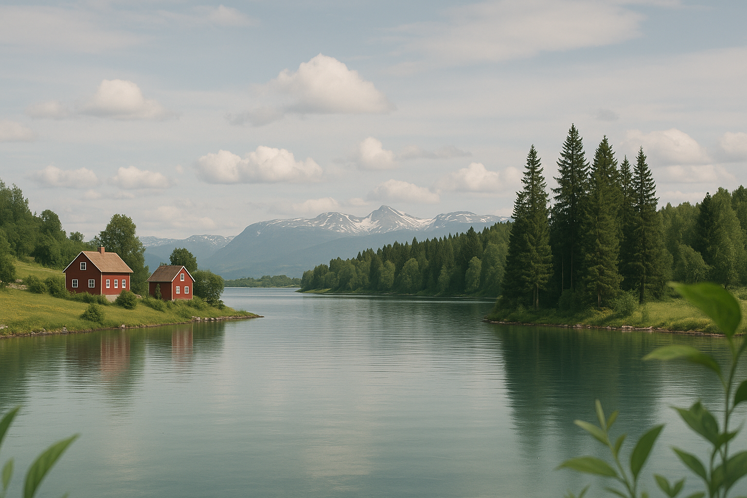 Peisaj natural din Danemarca cu munți și păduri - originea suplimentelor premium Novo Vita