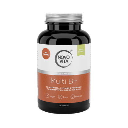 Multi B+ – Complex de vitamine B + vitamina C + magneziu + colină + inozitol - 60 de capsule